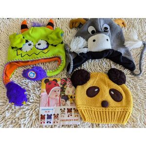Kids Winter Children's Hats Bundle of 3   (Unisex)